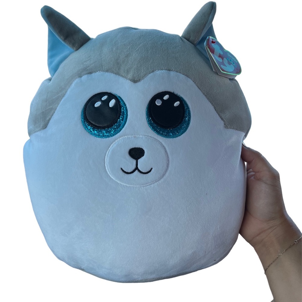 TY Squish-A-Boos Plush - SLUSH the Husky Dog (12 inch)